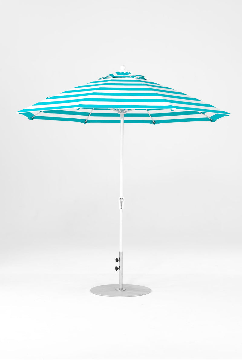 9 Ft Octagonal Frankford Patio Umbrella- Crank Lift- Matte White Frame