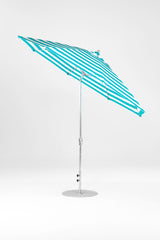 11 Ft Octagonal Frankford Patio Umbrella- Crank Auto-Tilt- Polished Silver Anodized Frame