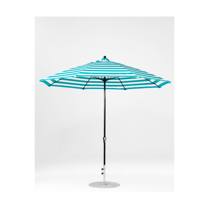 11 Ft Octagonal Frankford Patio Umbrella- Crank Lift- Matte Black Frame