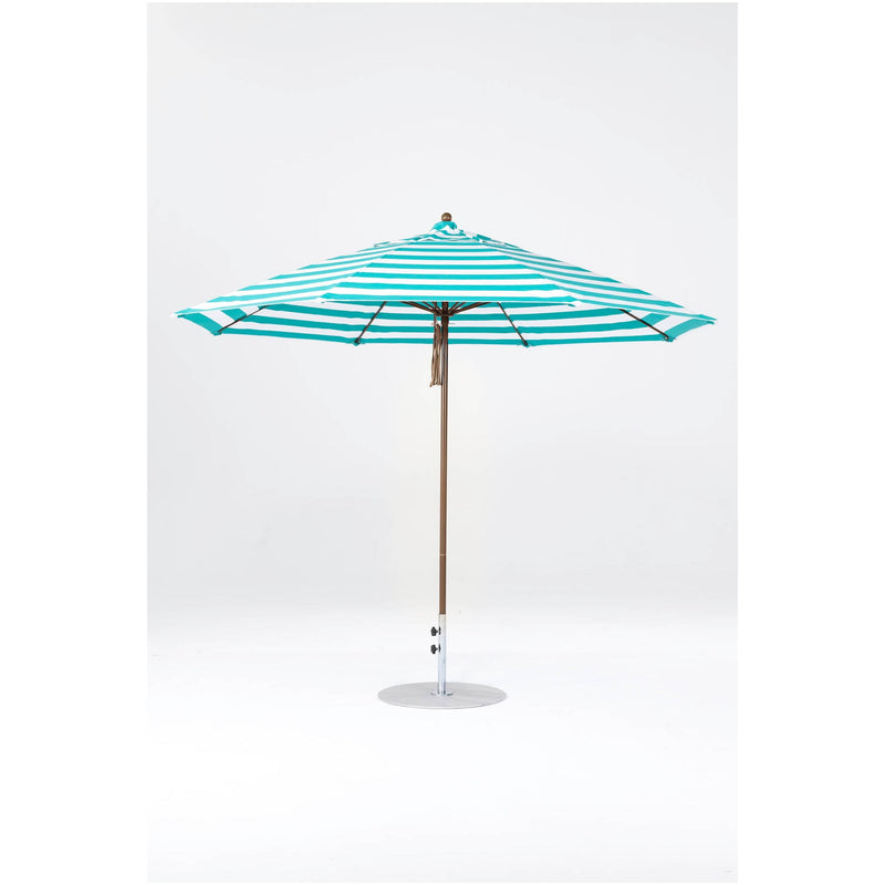 11 Ft Octagonal Frankford Patio Umbrella- Pulley Lift- Matte Bronze Frame