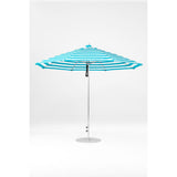 11 Ft Octagonal Frankford Patio Umbrella- Pulley Lift- Matte Silver Frame