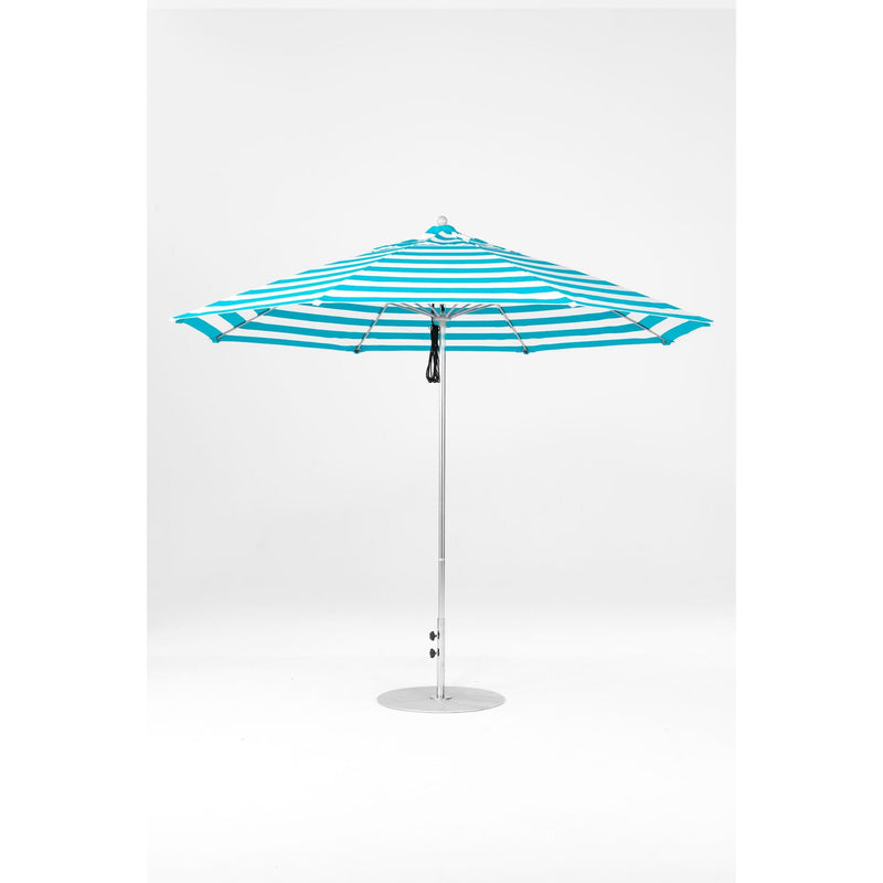 11 Ft Octagonal Frankford Patio Umbrella- Pulley Lift- Matte Silver Frame