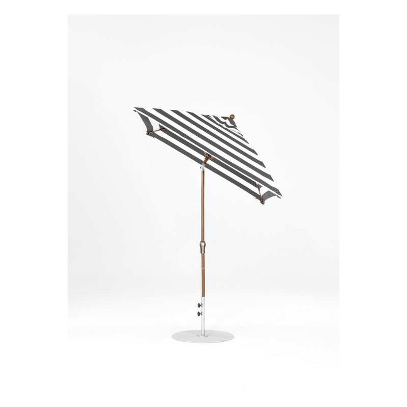 6.5 Ft Frankford Square Patio Umbrella- Crank Auto-Tilt- Matte Bronze Frame