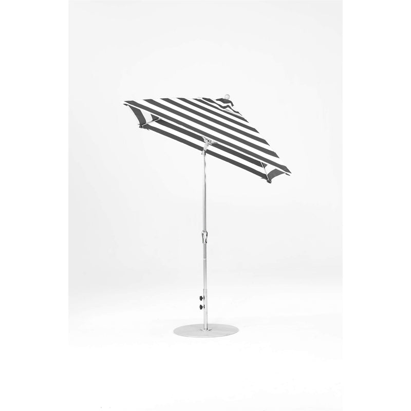 6.5 Ft Frankford Square Patio Umbrella- Crank Auto-Tilt- Matte Silver Frame