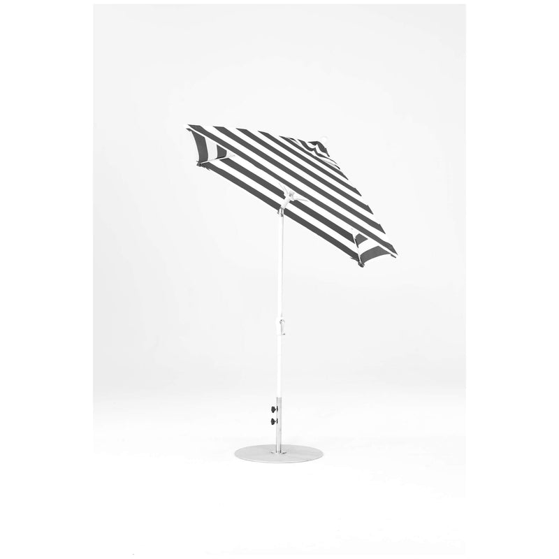 6.5 Ft Frankford Square Patio Umbrella- Crank Auto-Tilt- Matte White Frame