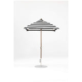 6.5 Ft Square Frankford Patio Umbrella- Crank Lift- Matte Bronze Frame