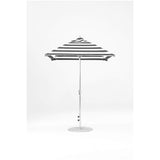 6.5 Ft Square Frankford Outdoor Patio Umbrella- Crank Lift - Polished Silver Anodized Frame