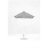 6.5 Ft Square Frankford Patio Umbrella- Crank Lift- Matte White Frame