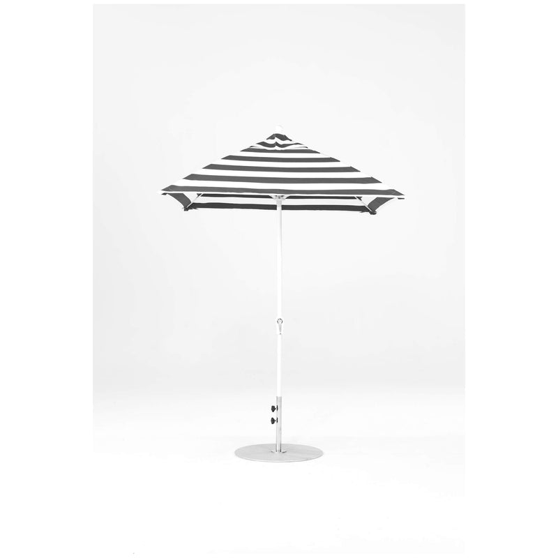 6.5 Ft Square Frankford Patio Umbrella- Crank Lift- Matte White Frame