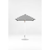 6.5 Ft Square Frankford Patio Umbrella- Pulley Lift- Matte White Frame