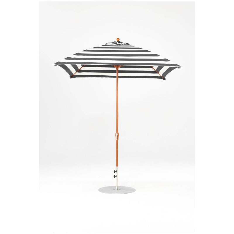 7.5 Ft Square Frankford Patio Umbrella- Crank Lift- Wood Grain Frame
