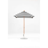 6.5 Ft Square Frankford Patio Umbrella- Crank Lift- Wood Grain Frame