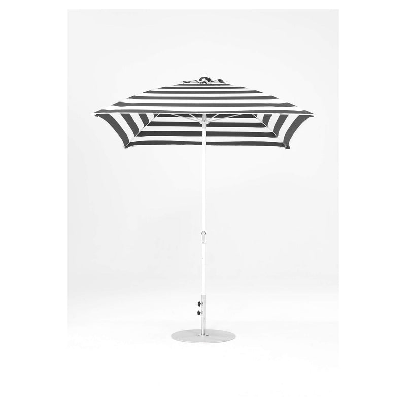 7.5 Ft Square Frankford Patio Umbrella- Crank Lift- Matte White Frame