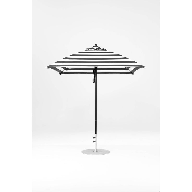 7.5 Ft Square Frankford Patio Umbrella- Pulley Lift- Matte Black Frame