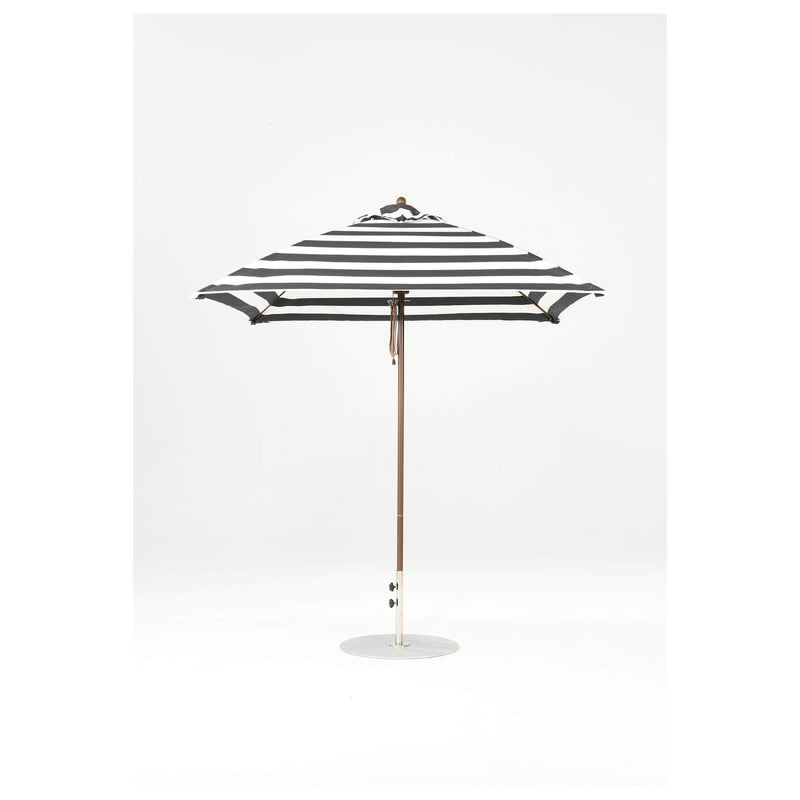7.5 Ft Square Frankford Patio Umbrella- Pulley Lift- Matte Bronze Frame
