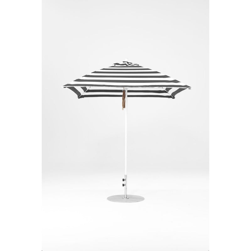 7.5 Ft Square Frankford Patio Umbrella- Pulley Lift- Matte White Frame