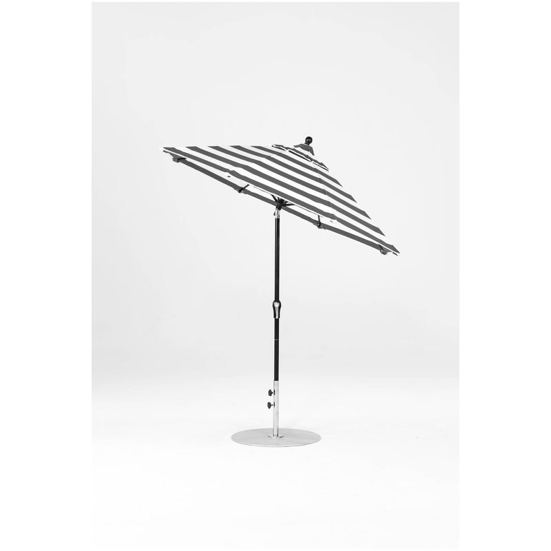 7.5 Ft Octagonal Frankford Patio Umbrella- Crank Auto-Tilt- Matte Black Frame