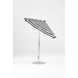 7.5 Ft Octagonal Frankford Patio Umbrella- Crank Auto-Tilt- Polished Silver Anodized Frame