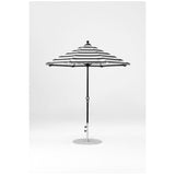 7.5 Ft Octagonal Frankford Patio Umbrella- Crank Lift- Matte Black Frame