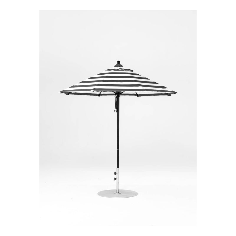 7.5 Ft Octagonal Frankford Patio Umbrella- Pulley Lift- Matte Black Frame