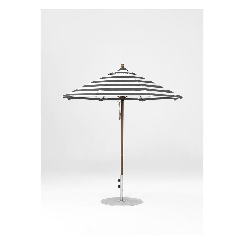 7.5 Ft Octagonal Frankford Patio Umbrella- Pulley Lift- Matte Bronze Frame