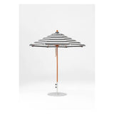 7.5 Ft Octagonal Frankford Patio Umbrella- Pulley Lift- Wood Grain Frame