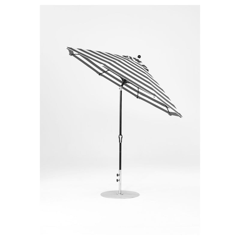 9 Ft Octagonal Frankford Patio Umbrella- Crank Auto-Tilt- Matte Black Frame