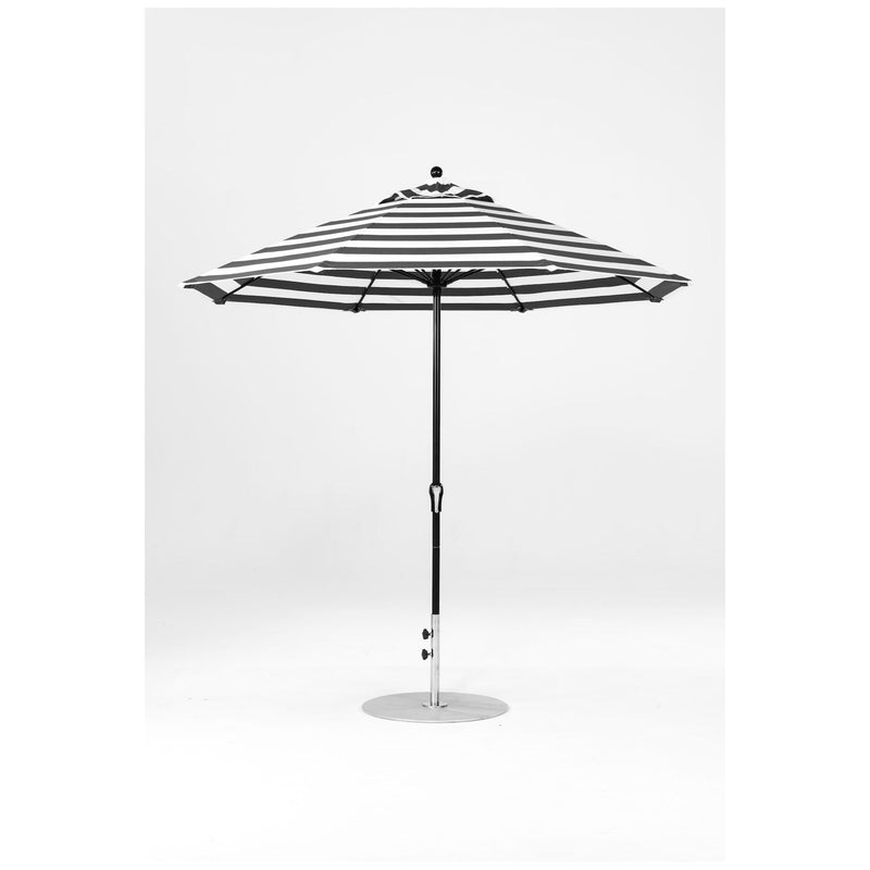 9 Ft Octagonal Frankford Patio Umbrella- Crank Lift- Matte Black Frame