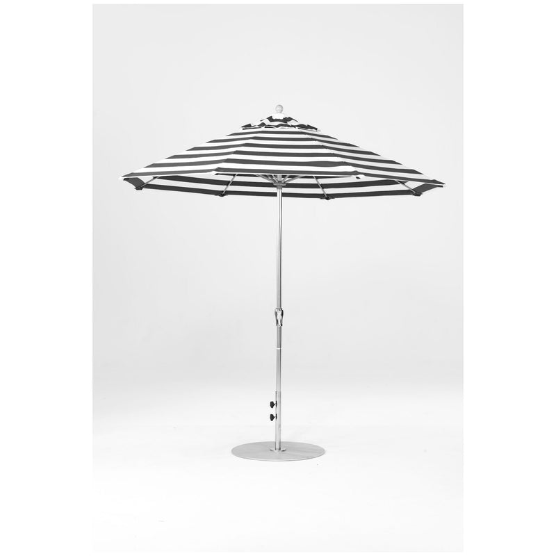 9 Ft Octagonal Frankford Patio Umbrella- Crank Lift- Matte Silver Frame