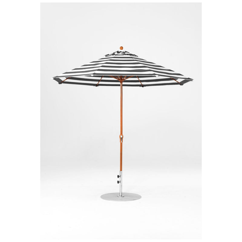 9 Ft Octagonal Frankford Patio Umbrella- Crank Lift- Wood Grain Frame