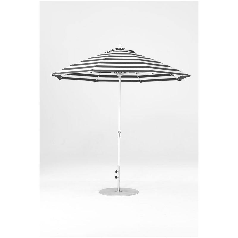 9 Ft Octagonal Frankford Patio Umbrella- Crank Lift- Matte White Frame