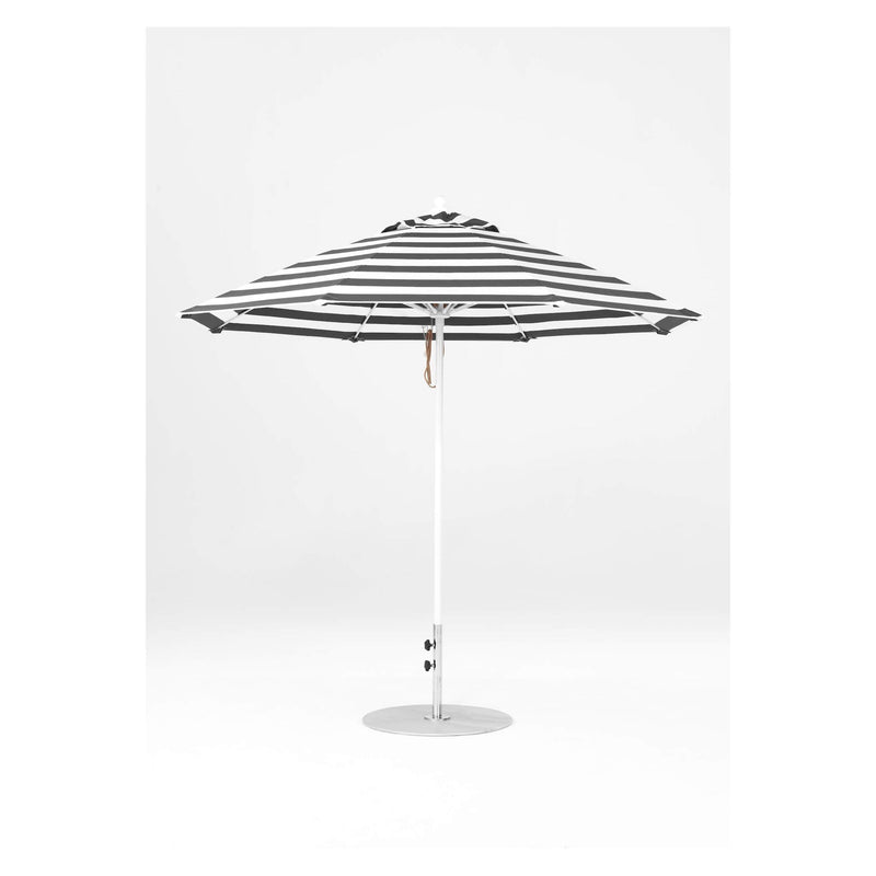 9 Ft Octagonal Frankford Patio Umbrella- Pulley Lift- Matte White Frame