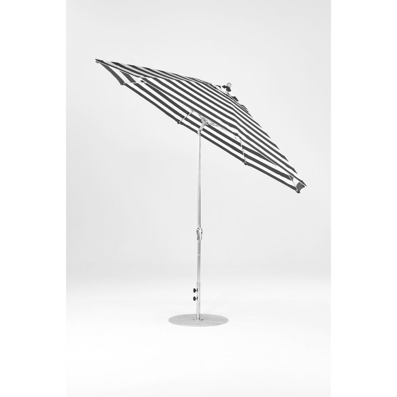 11 Ft Octagonal Frankford Patio Umbrella- Crank Auto-Tilt- Polished Silver Anodized Frame