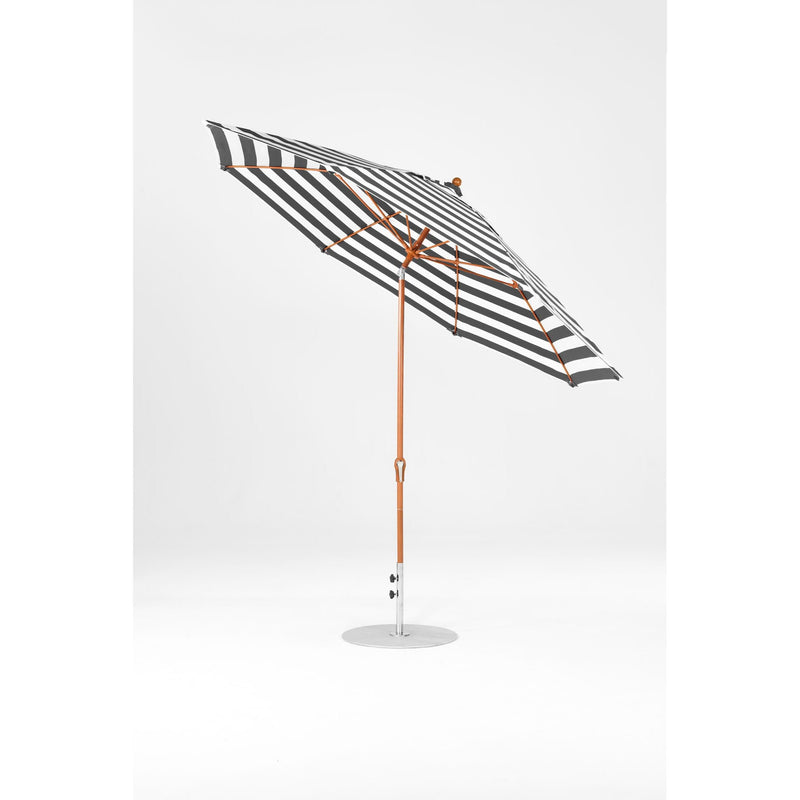 11 Ft Octagonal Frankford Patio Umbrella- Crank Auto-Tilt- Wood Grain Frame