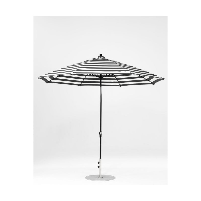 11 Ft Octagonal Frankford Patio Umbrella- Crank Lift- Matte Black Frame