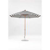 11 Ft Octagonal Frankford Patio Umbrella- Crank Lift- Wood Grain Frame