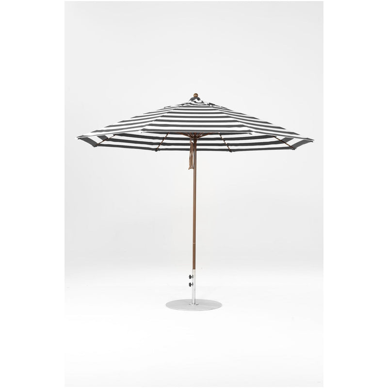 11 Ft Octagonal Frankford Patio Umbrella- Pulley Lift- Matte Bronze Frame