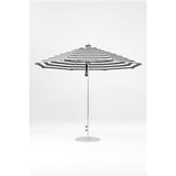11 Ft Octagonal Frankford Patio Umbrella- Pulley Lift- Polished Silver Anodized Frame