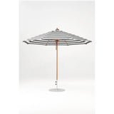 11 Ft Octagonal Frankford Patio Umbrella- Pulley Lift- Wood Grain Frame