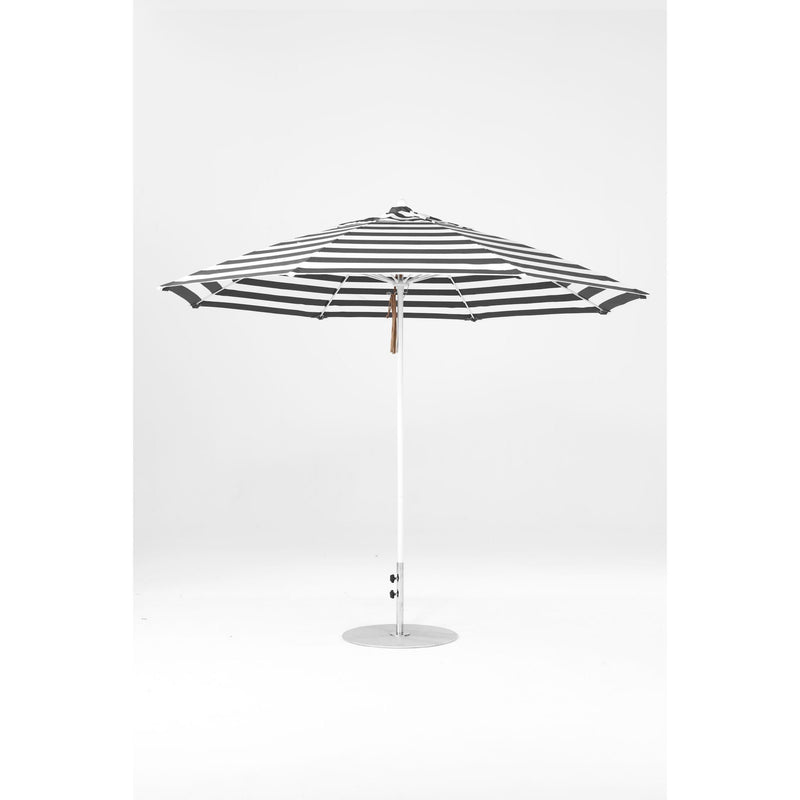 11 Ft Octagonal Frankford Patio Umbrella- Pulley Lift- Matte White Frame