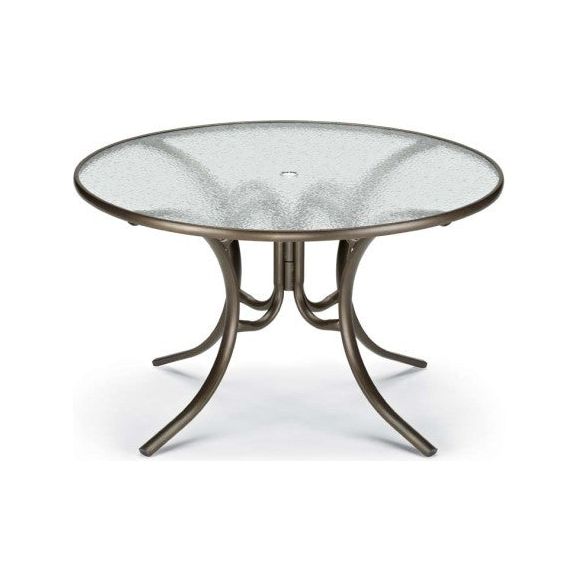 Telescope Casual Obscure Acrylic 48" Round Dining Table w/Umbrella Hole | 2970