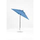 6.5 Ft Frankford Square Patio Umbrella- Crank Auto-Tilt- Matte Black Frame