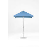 6.5 Ft Square Frankford Outdoor Patio Umbrella- Crank Lift- Matte Silver Frame
