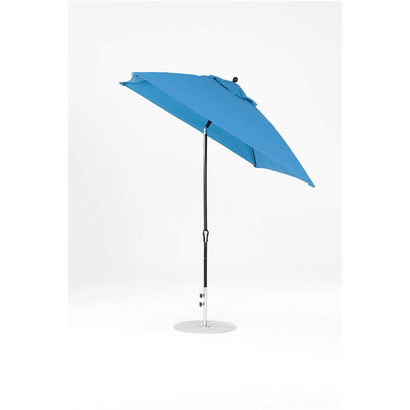 7.5 Ft Frankford Square Patio Umbrella- Crank Auto-Tilt- Matte Black Frame