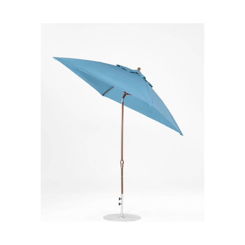 7.5 Ft Frankford Square Patio Umbrella- Crank Auto-Tilt- Matte Bronze Frame