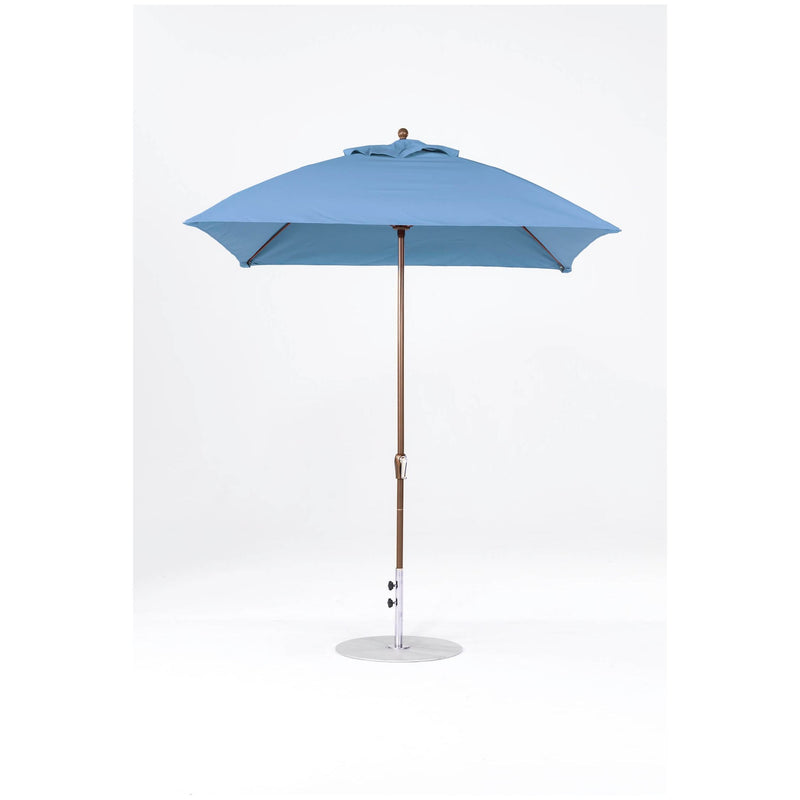 7.5 Ft Square Frankford Patio Umbrella- Crank Lift- Matte Bronze Frame