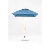 7.5 Ft Square Frankford Patio Umbrella- Crank Lift- Wood Grain Frame