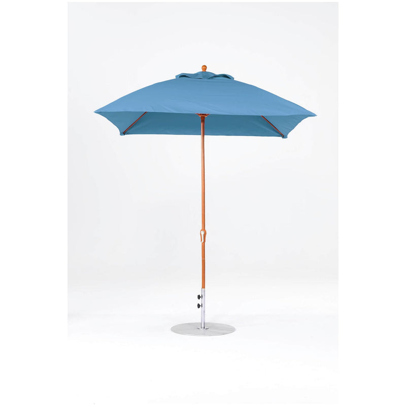 7.5 Ft Square Frankford Patio Umbrella- Crank Lift- Wood Grain Frame