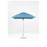 7.5 Ft Square Frankford Patio Umbrella- Pulley Lift- Matte Silver Frame