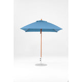 7.5 Ft Square Frankford Patio Umbrella- Pulley Lift- Wood Grain Frame